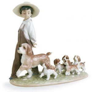 My Little Explorers Boy with Dogs Figurine