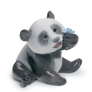 Figura oso panda contento