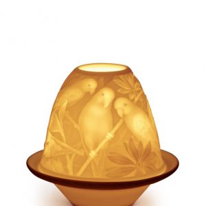 Litofanía Loros con plato