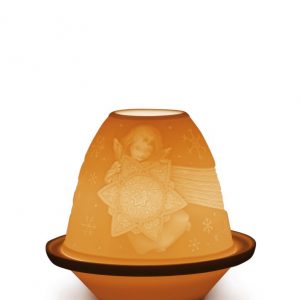 Litofanía Ángel con estrella con plato